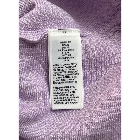 New The Drop Women's Brunia Halter Mini Sweater Dress Lavender Size XS - Picture 10 of 10